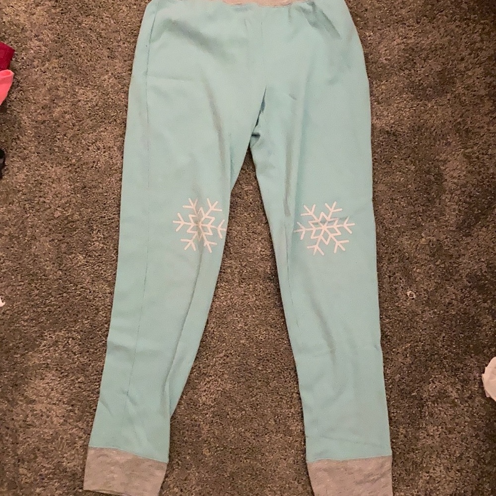 Blue pajama bottoms